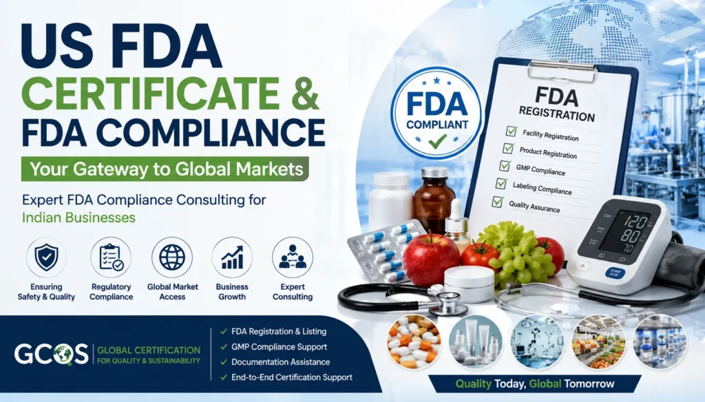 US FDA Certificate & FDA Compliance Consultants in India | GCQS