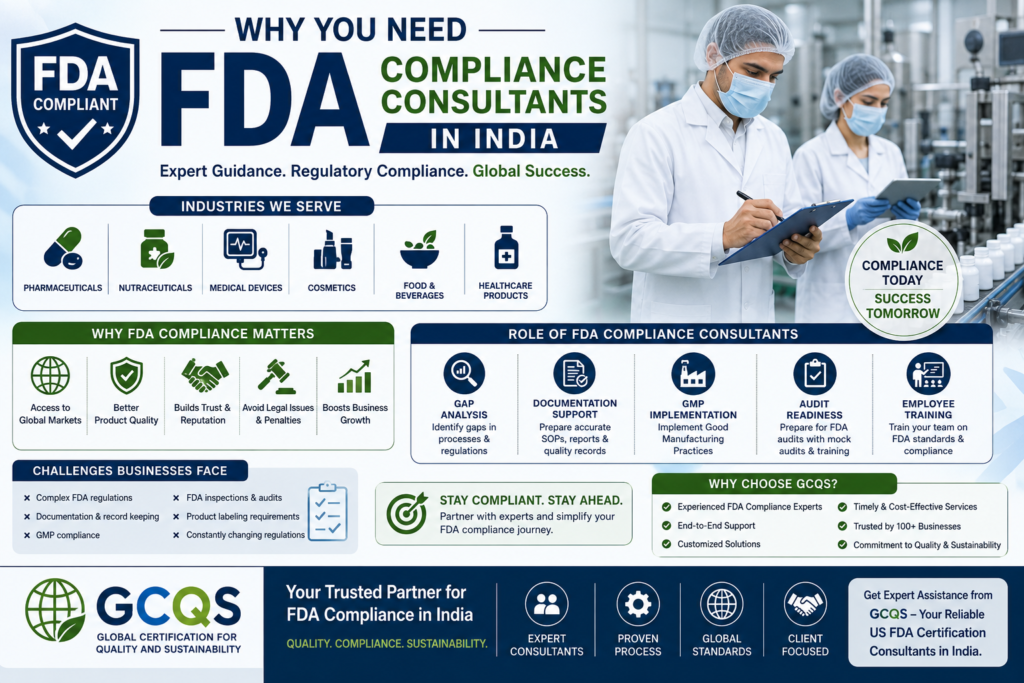 FDA compliance consultants in India