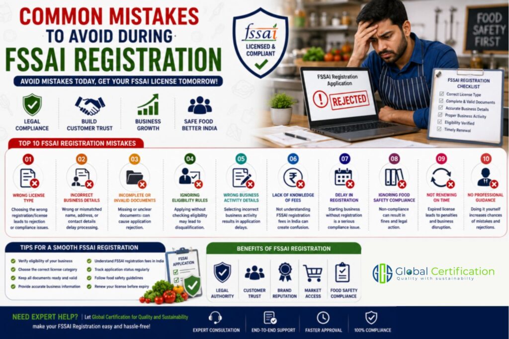 FSSAI Registration Errors for Faster Approval