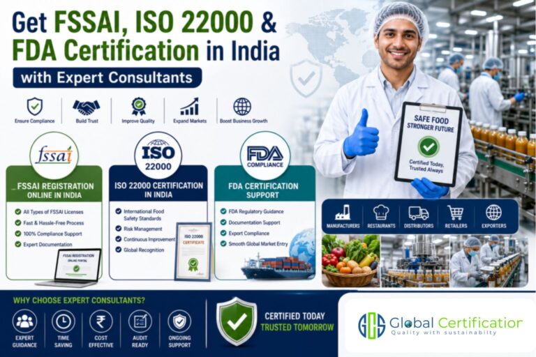 FSSAI, ISO 22000 & FDA Certification in India