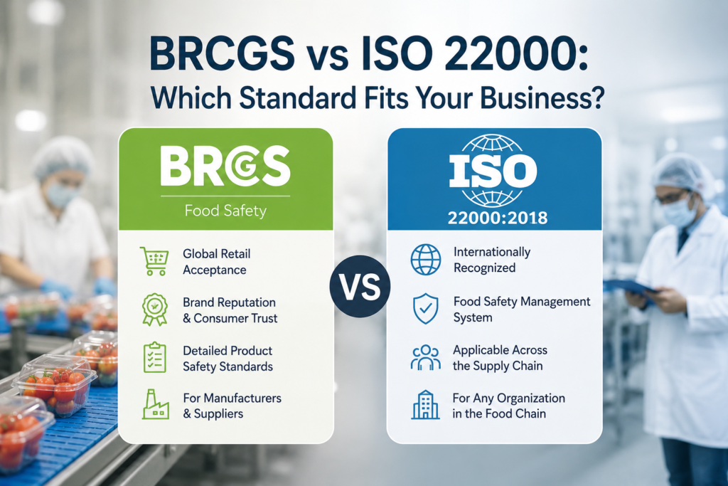 BRCGS vs ISO 22000: Which Food Safety Standard Is Right for Your Business?
