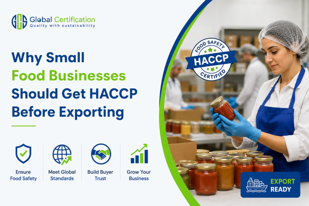 HACCP certification for food exporters