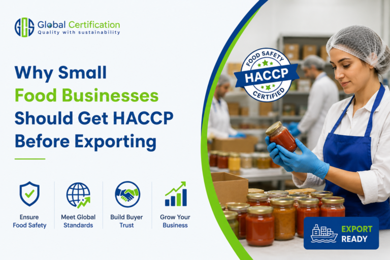 HACCP certification for food exporters